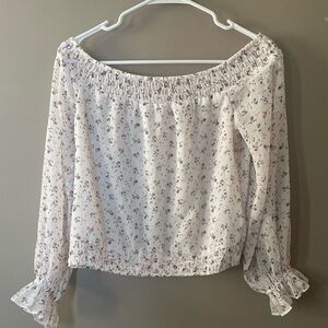 Abercrombie & Fitch Floral off-the-shoulder Crop size S